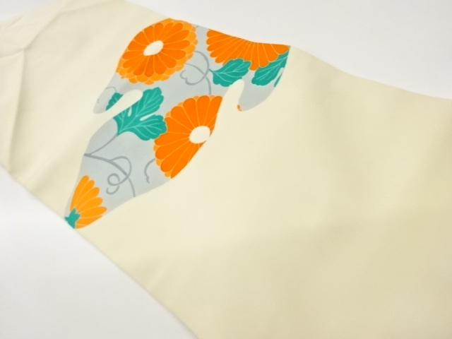 JAPANESE KIMONO / SHIOZE CHRYSANTHEMUM ARABESQUE / ABSTRACT PATTERN NA